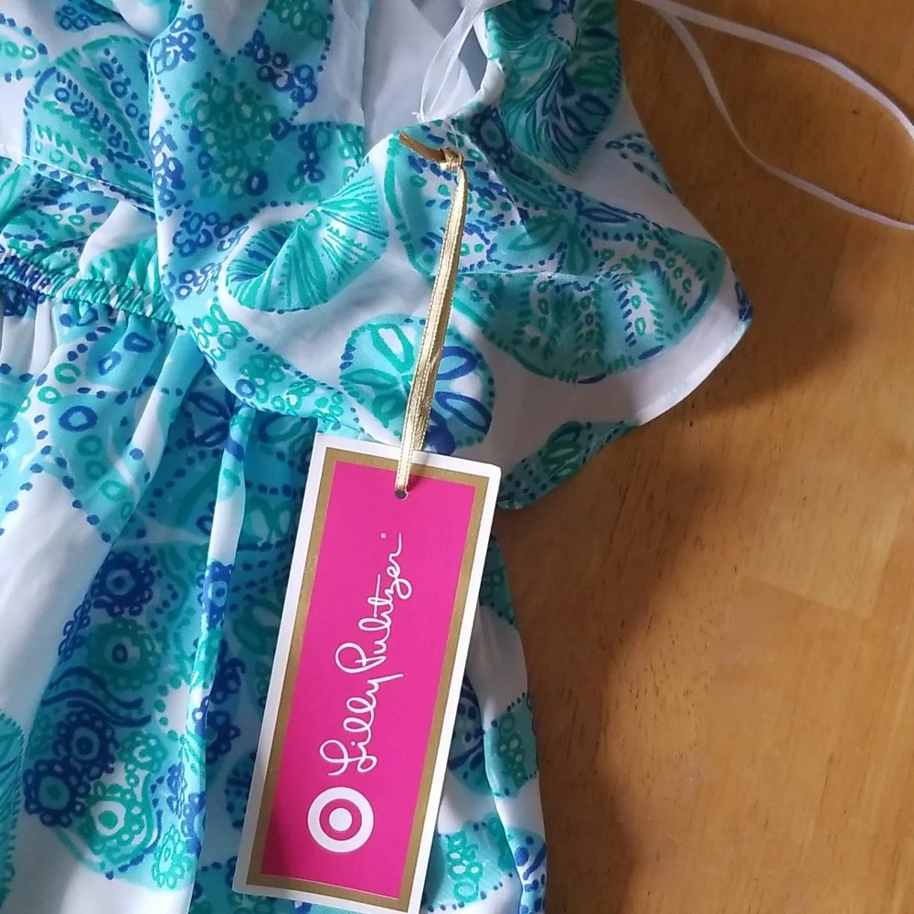 Lilly Pulitzer For Target Sea Urchin Ruffle Blue Seashell Dress - Picture 7 of 14